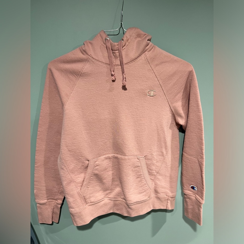 Pink women’s hooded sweatshirt size Small.